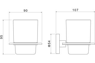 Стакан Aquatek Оберон AQ4204MB черный